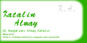 katalin almay business card